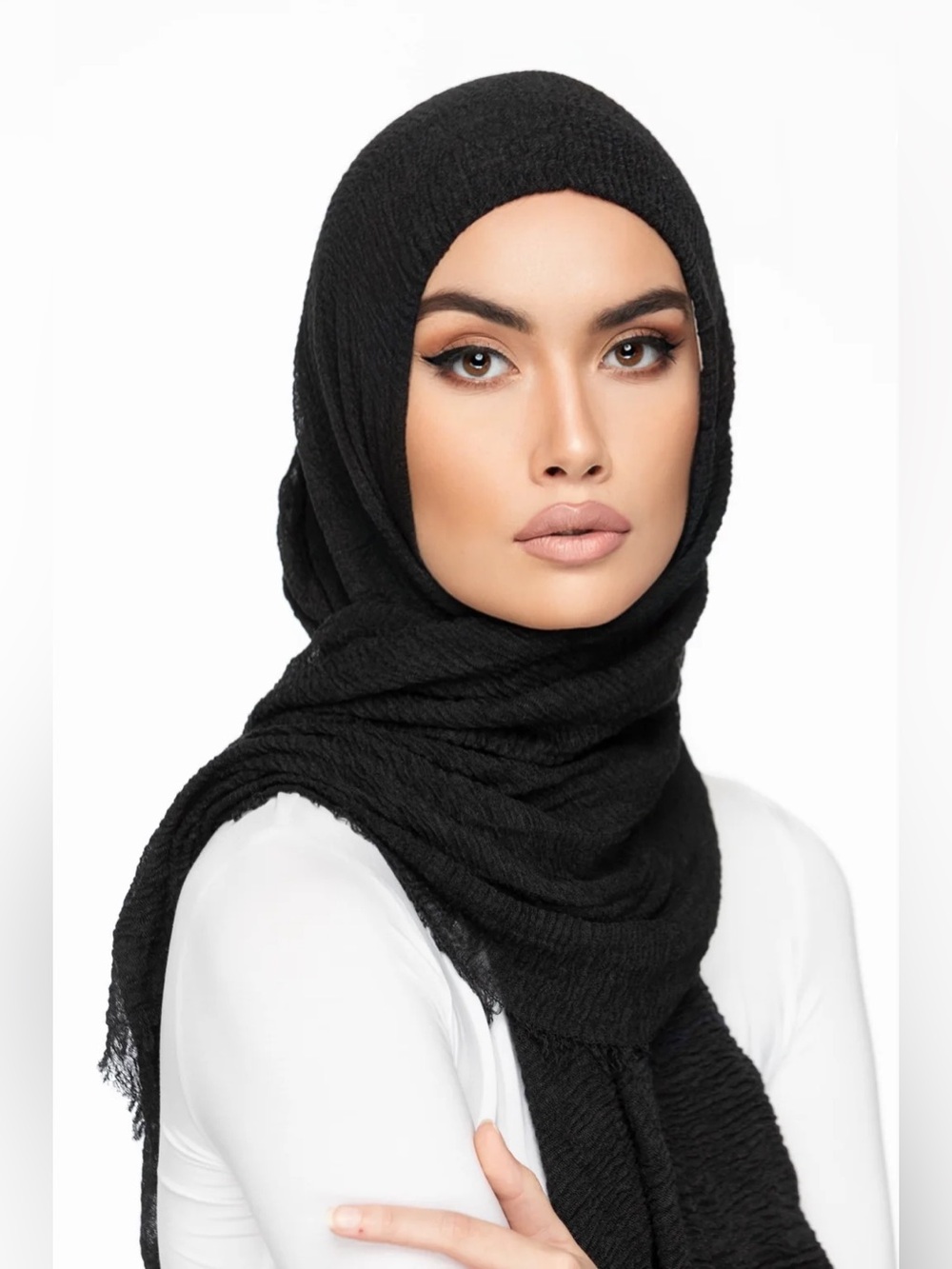 Veiled Collection Everyday Crinkle Hijab in Onyx Black 🌸 FIRM PRICE 🌸